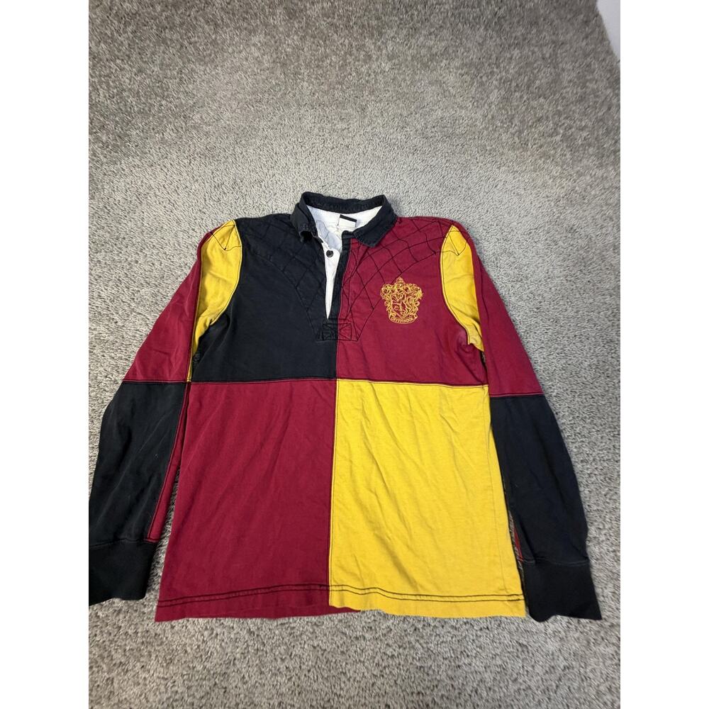 The Wizarding World Of Harry Potter Polo Shirt Mens L Multicolor Colorblock